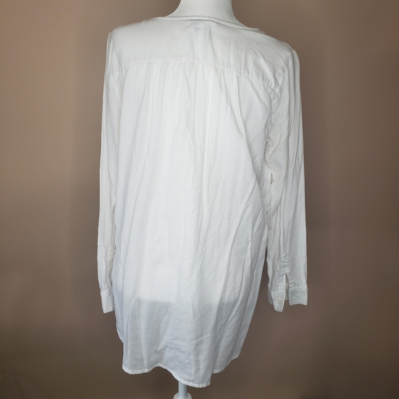 Old Navy Pintuck Whipped Creaam White Tunic - Picture 3 of 6